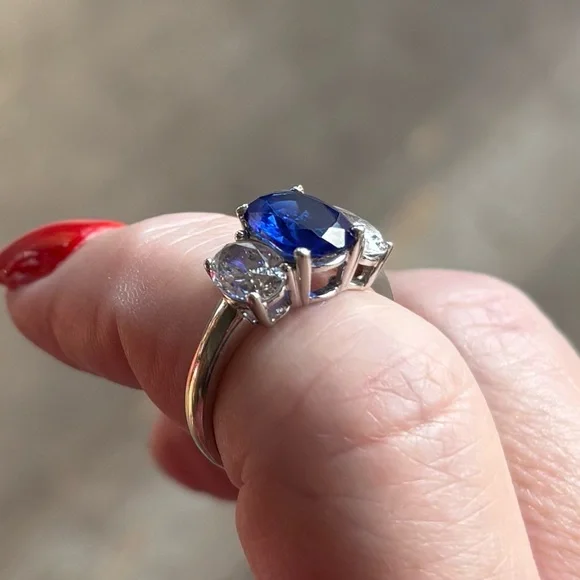 14k WG Blue Spinel Ring - Picture 12 of 15